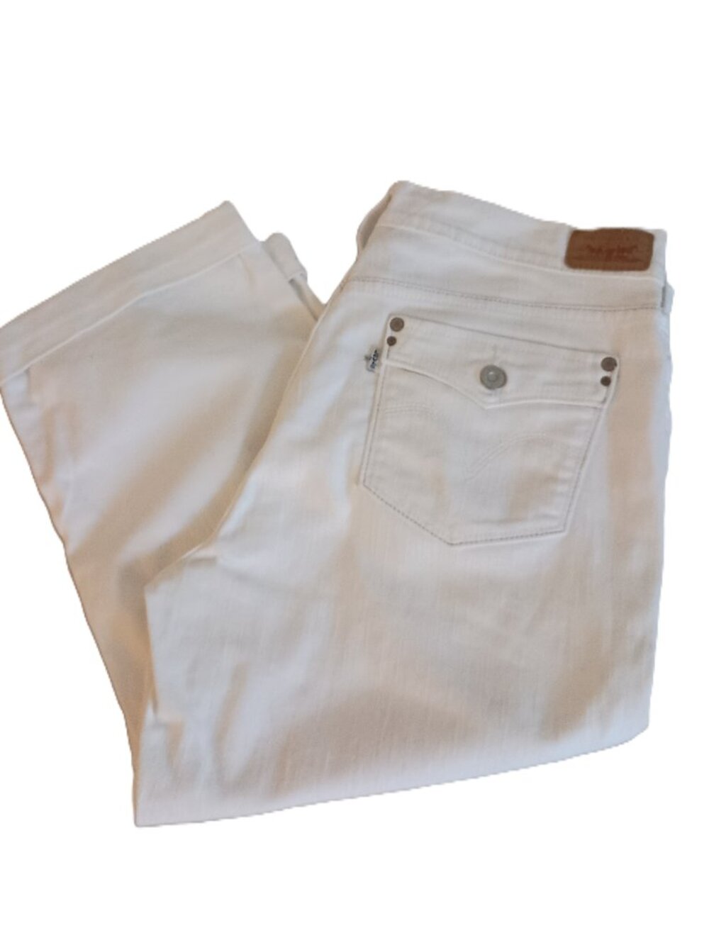 Levi’s White Capri Jeans Women’s 12 VGUC/EUC Classic Summer Denim